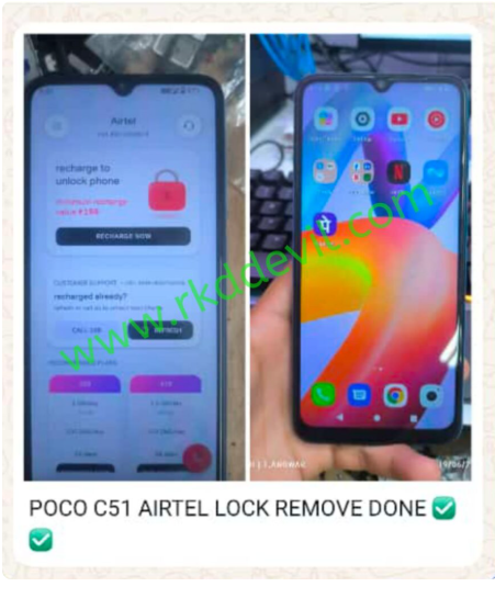 Poco C51 Airtel  Sim Lock to Normal Device 100% Tested Flash File & Auth-Tool DA Download