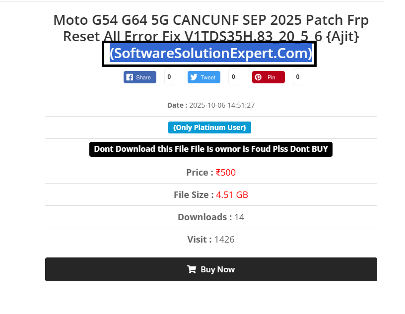 Moto G54 G64 5G CANCUNF SEP 2025 Patch Frp Reset All Error Fix V1TDS35H.83_20_5_6 {Ajit} (SoftwareSolutionExpert.Com)