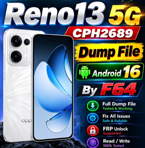 OPPO Reno13 5G CPH2689 Dump File Android 16 F64 Box 100% Working