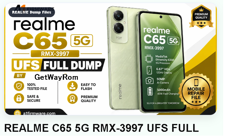 REALME C65 5G RMX3997 UFS FULL DUMP FLASH_64_Box_100%_Working.rar